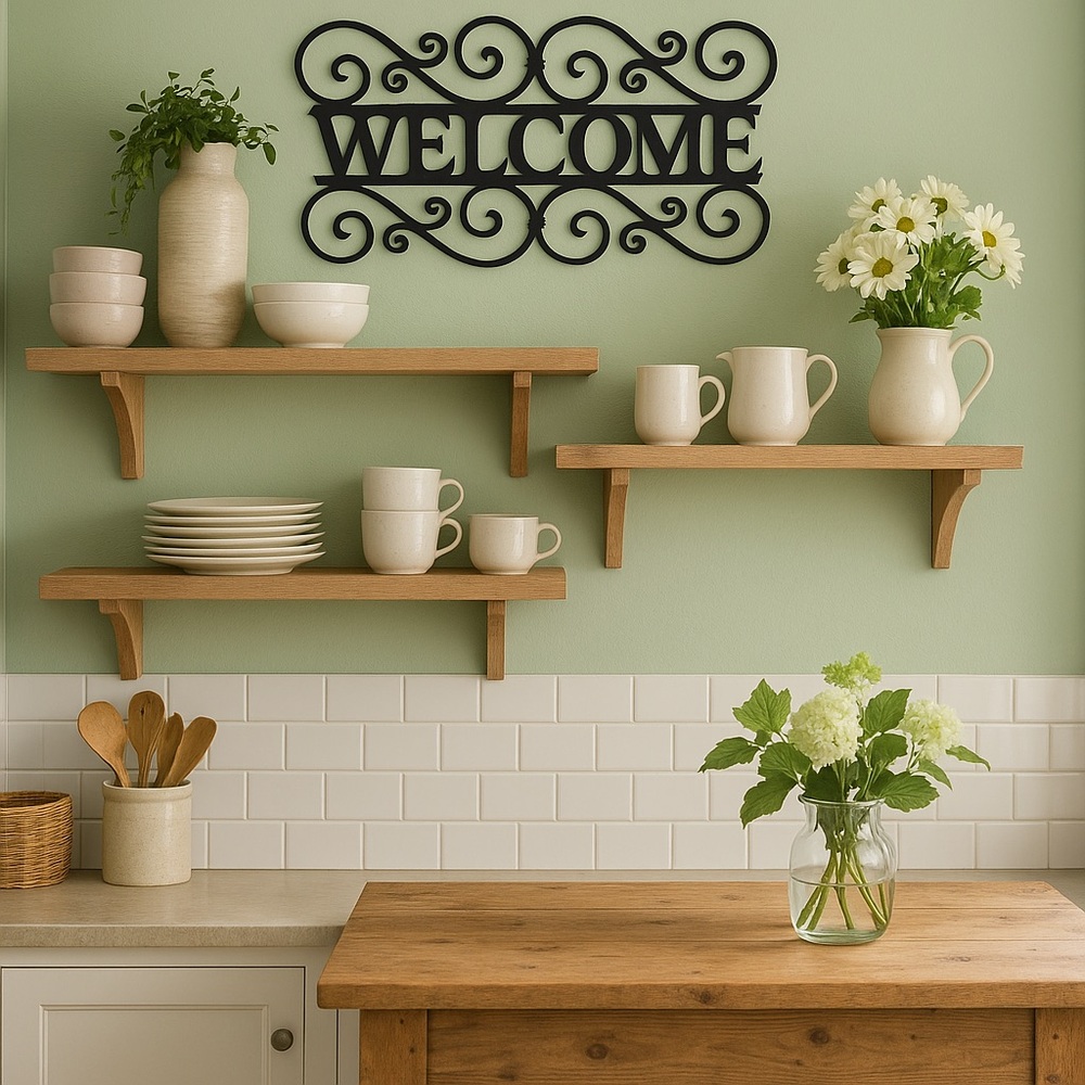 Black Welcome Wall Decor Sign